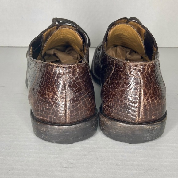 Mezlan Platinum Brown Genuine Crocodile Dress Shoe - Picture 6 of 9